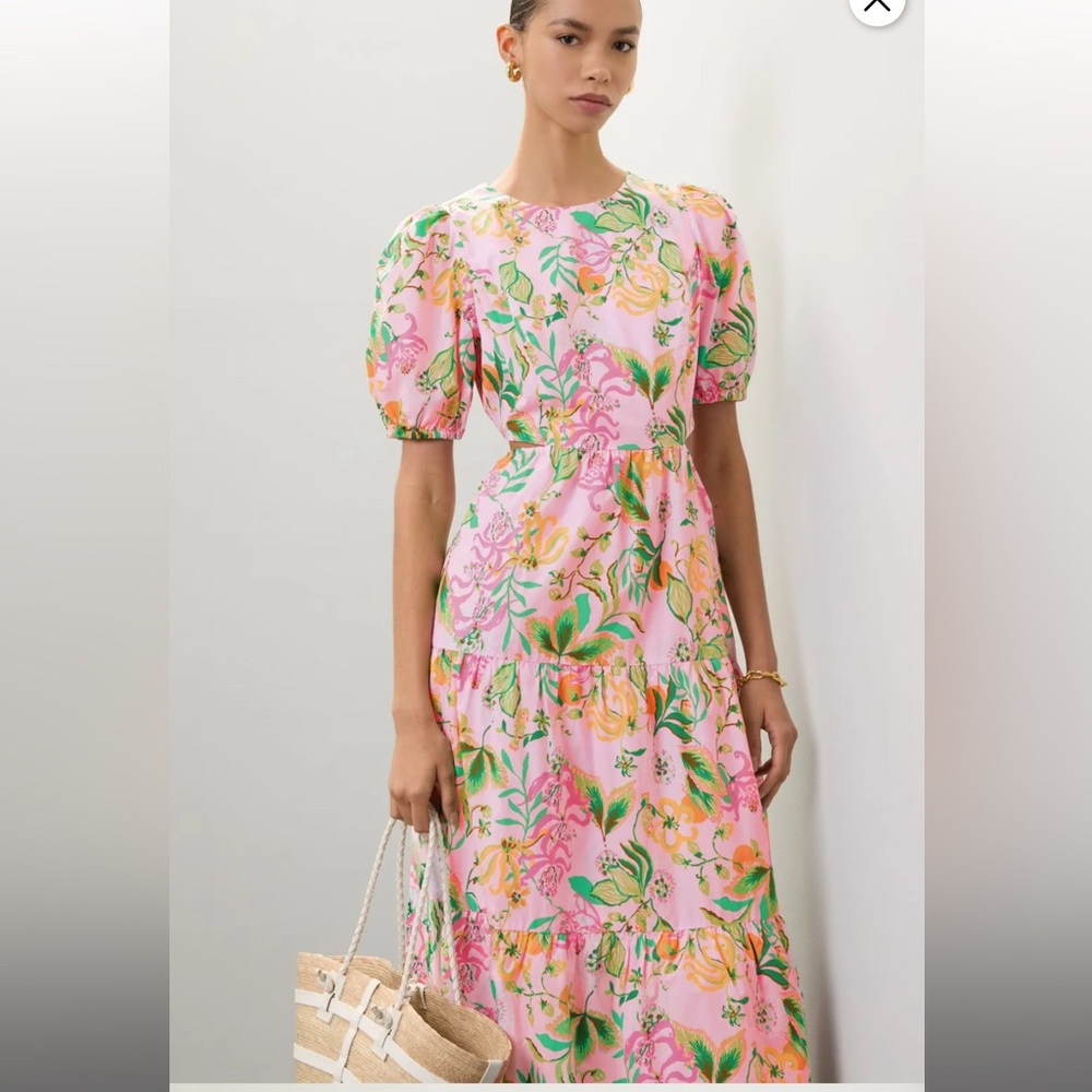 Lilly Pulitzer Pink Floral Maxi Dress